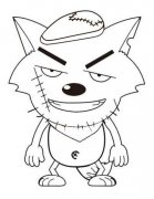 儿童卡通人物简笔画：灰太狼