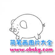 可爱的小肥猪简笔画
