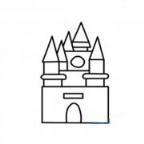 怎么画简单的城堡简笔画的教程