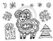 怎么画羊年元旦新年简笔画的教程