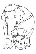 儿童简笔画：大象与小象