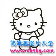 可爱的hello kitty简笔画