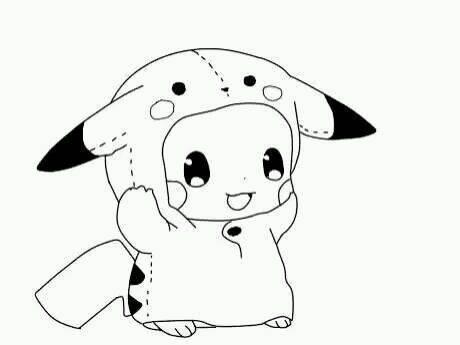 简笔画皮卡丘 简笔画皮卡丘最萌简单