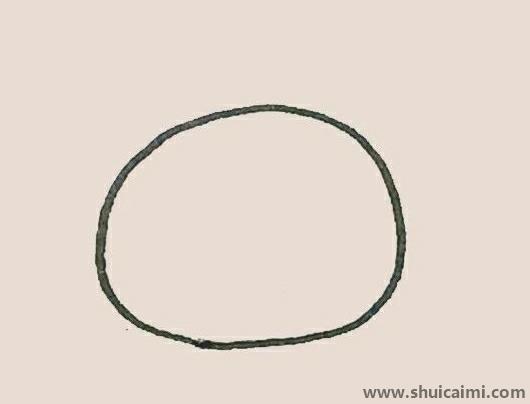 可爱小熊猫彩色儿童简笔画