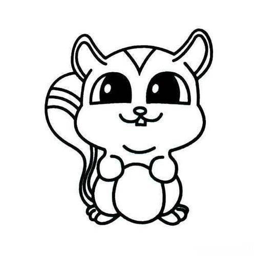 松鼠简笔画 松鼠简笔画图片加颜色