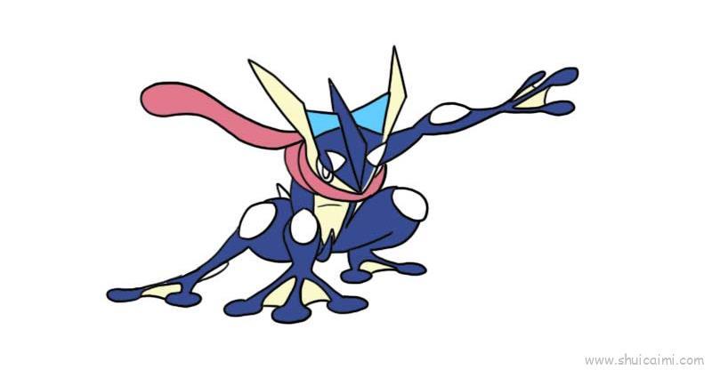 甲贺忍者蛙儿童画怎么画 甲贺忍者蛙简笔画画法