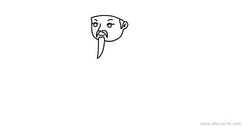 诸葛亮儿童画怎么画 诸葛亮简笔画步骤