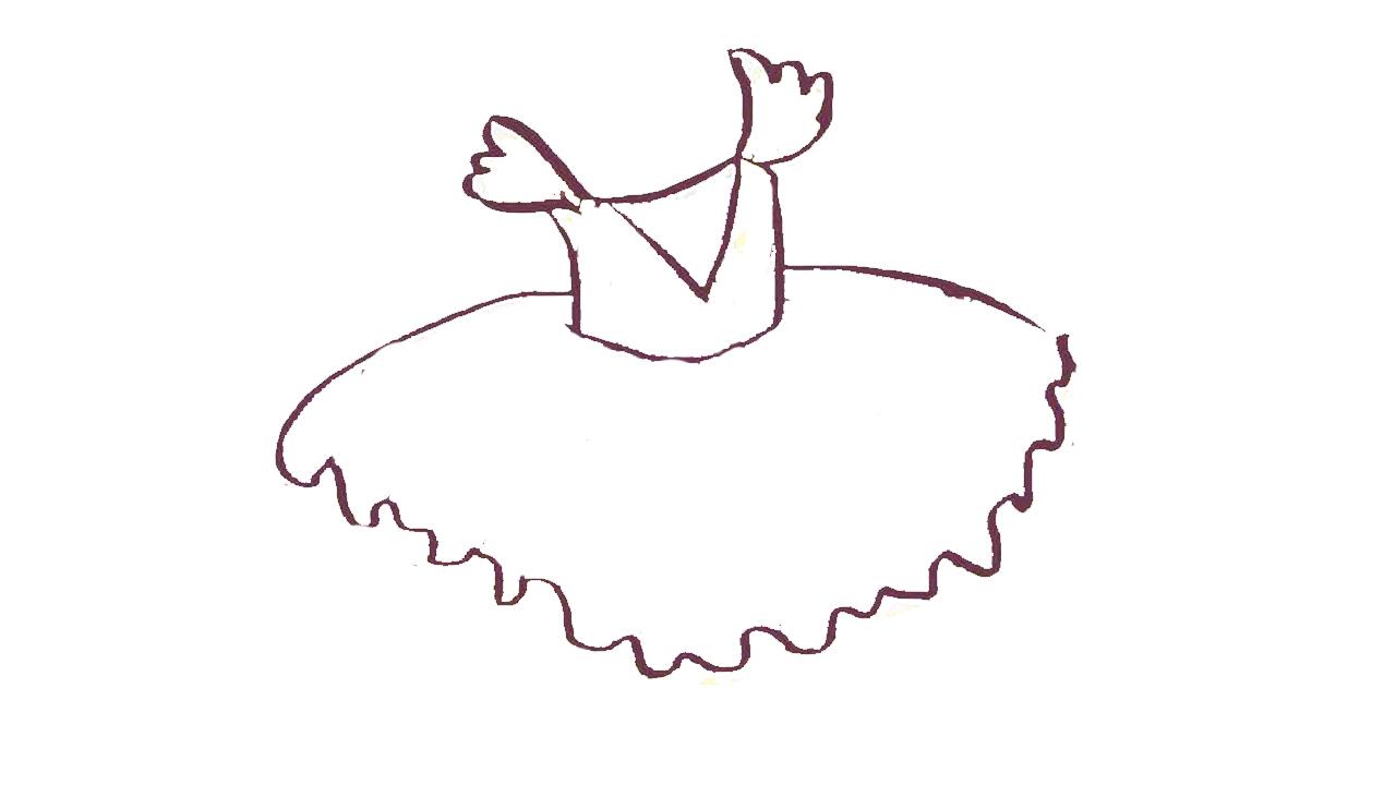 公主裙简笔画怎么画 公主裙简笔画步骤