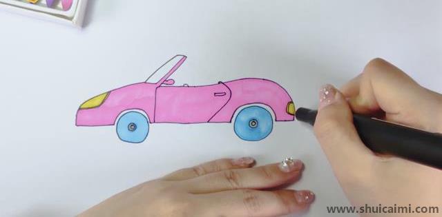 小轿车儿童简笔画怎么画 小轿车儿童画画法