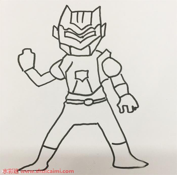 铠甲怎么画 铠甲简笔画图片带颜色