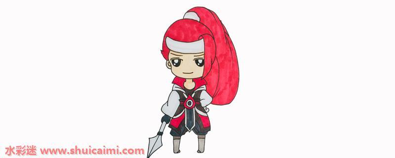 炫酷的王者荣耀韩信简笔画步骤教程