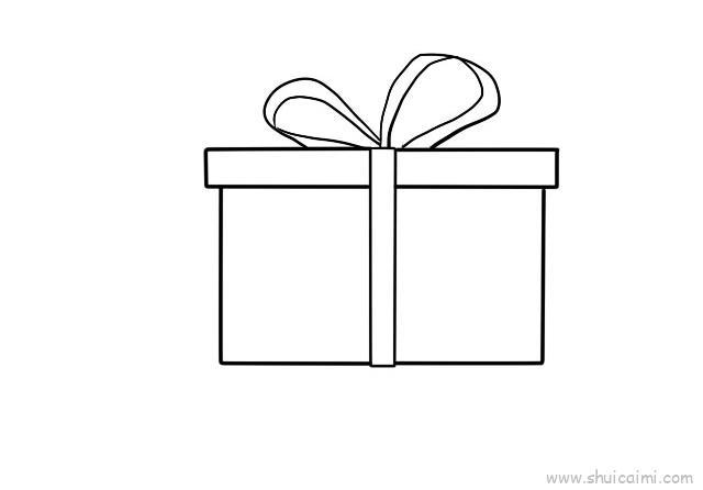 礼物盒儿童画怎么画 礼物盒简笔画顺序