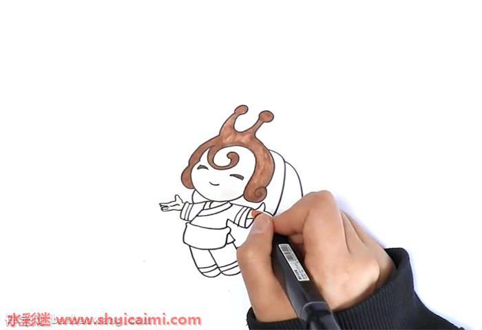 田螺姑娘怎么画 田螺姑娘简笔画彩色