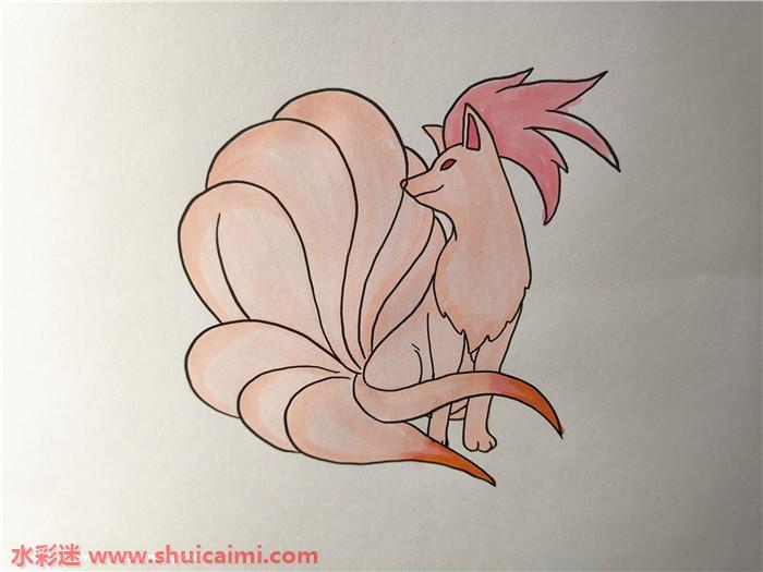可爱九尾狐怎么画 可爱九尾狐简笔画步骤