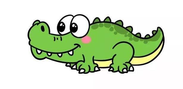 小鳄鱼简笔画 可爱的小鳄鱼简笔画