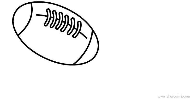 橄榄球儿童画怎么画 橄榄球简笔画图片