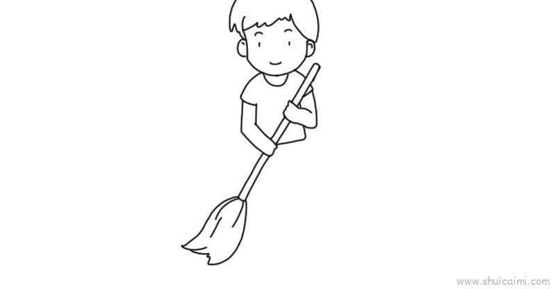 打扫卫生教程儿童画怎么画 打扫卫生教程简笔画图片大全