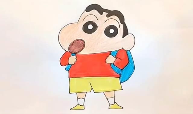 蜡笔小新简笔画图片大全 蜡笔小新简笔画图片大全颜色