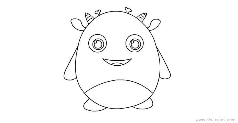 小怪兽儿童画怎么画 小怪兽简笔画顺序