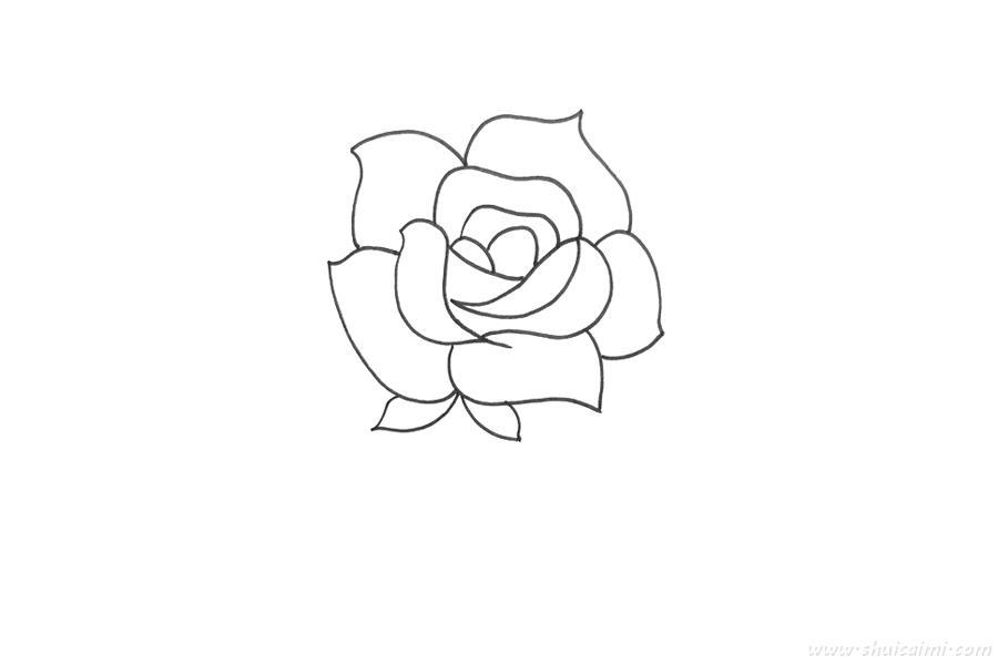 玫瑰花怎么画 玫瑰花简笔画图片带颜色