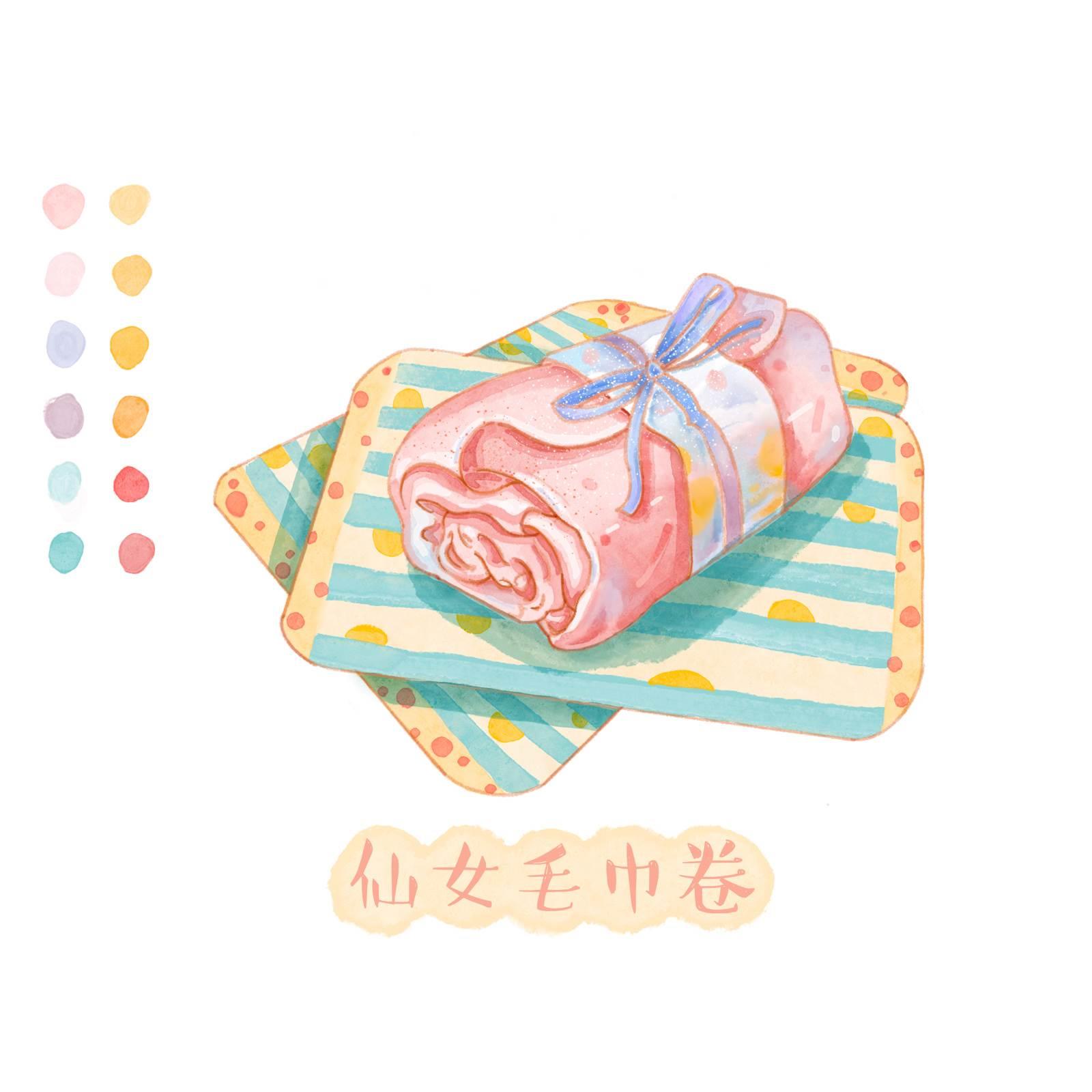 毛巾卷简笔画蛋糕 毛巾卷蛋糕图片欣赏