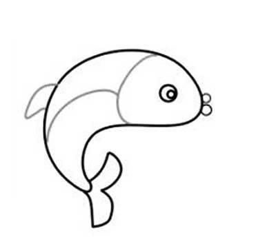 鲤鱼简笔画 鲤鱼简笔画简单又漂亮