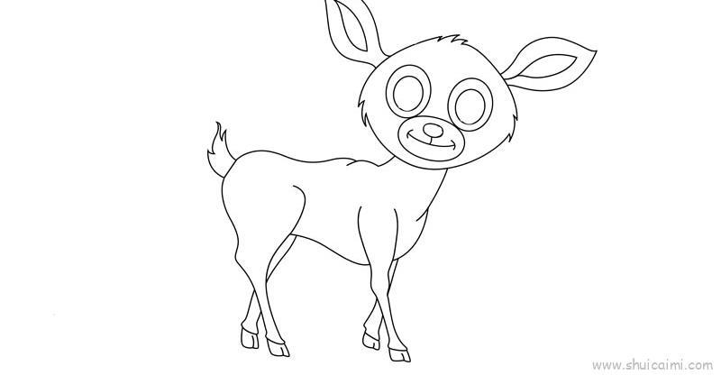 獐子儿童画怎么画 獐子简笔画顺序