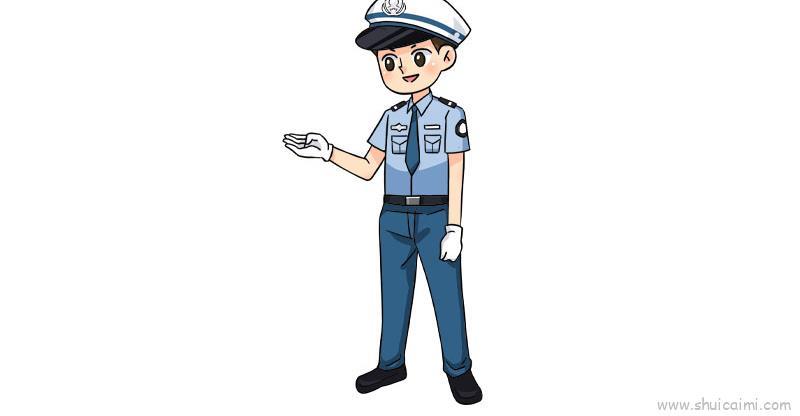警察儿童画怎么画 警察简笔画图片大全