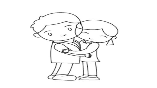 拥抱的简笔画怎么画 拥抱简笔画图片大全