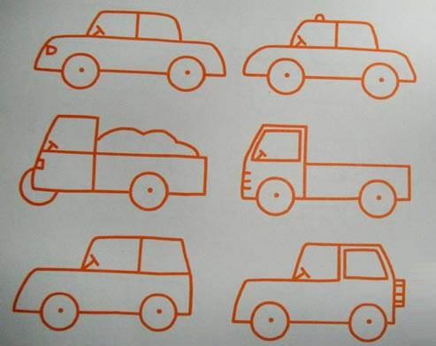 简笔画小汽车 简笔画小汽车的画法最简单