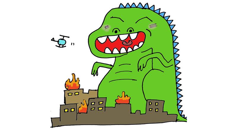 哥斯拉的简笔画怎么画 哥斯拉简笔画画法