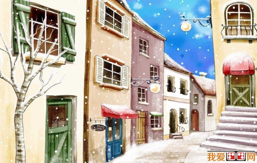 冬天卡通房子图片欣赏简笔画怎么画 冬天卡通房子图片欣赏简笔画简单