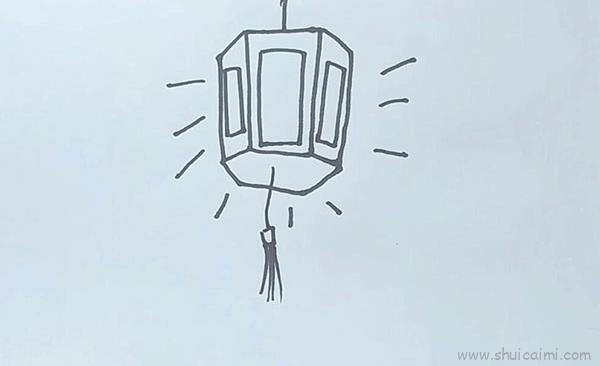 花灯儿童画怎么画 花灯简笔画简单