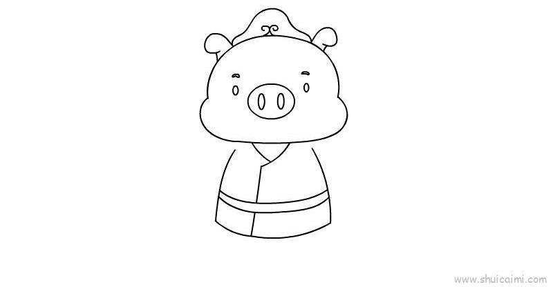 猪八戒儿童画怎么画 猪八戒简笔画简单