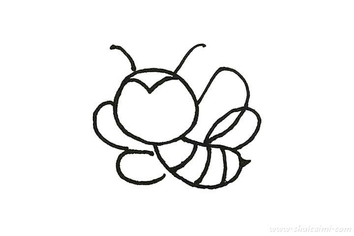蜜蜂怎么画 蜜蜂简笔画画法