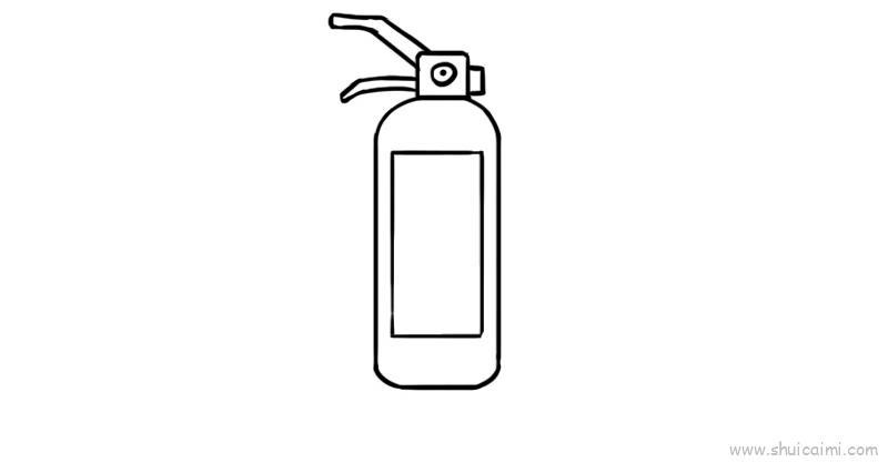 灭火器儿童画怎么画 灭火器简笔画步骤