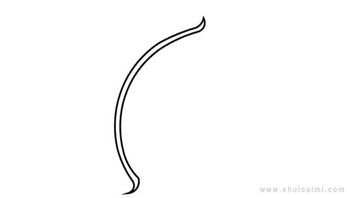 弓箭画报简笔画怎么画 弓箭画报简笔画步骤