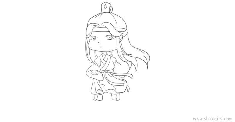 蓝忘机儿童画怎么画 蓝忘机简笔画顺序