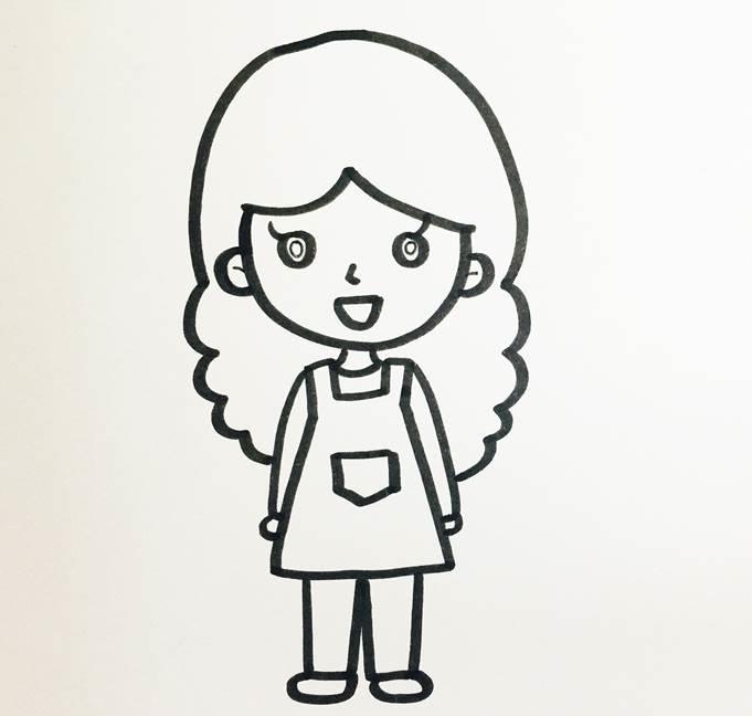 画妈妈简笔画最漂亮 画妈妈简笔画最漂亮全身彩色