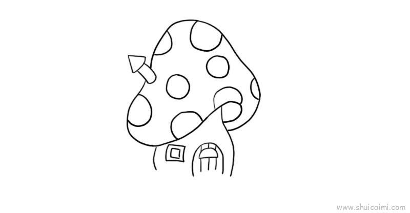 蘑菇屋儿童画怎么画 蘑菇屋简笔画简单
