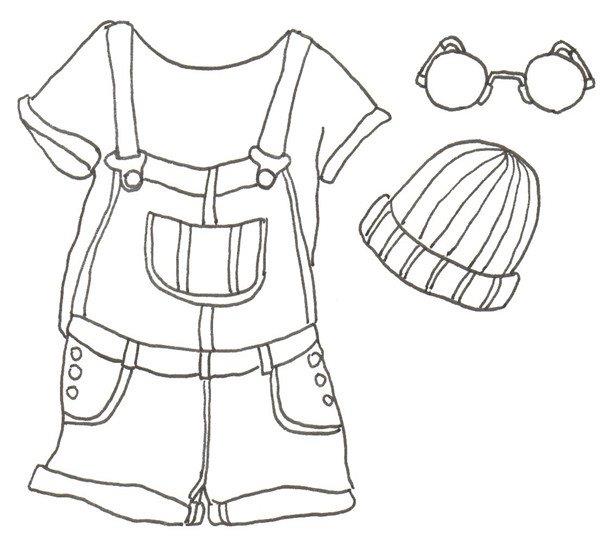 服装搭配的简笔画怎么画 服装搭配的简笔画图片大全