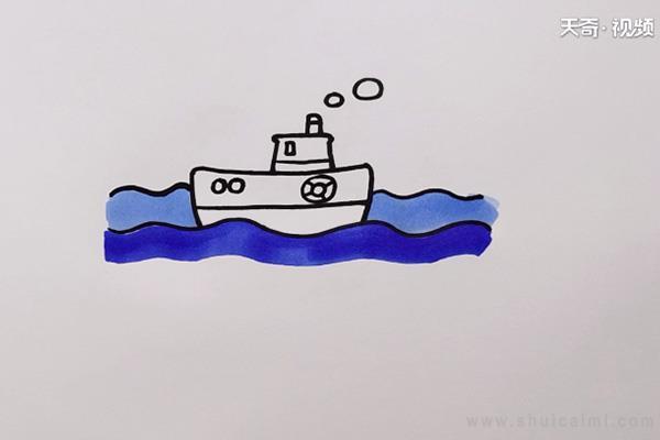 大海简笔画怎么画 大海简笔画步骤