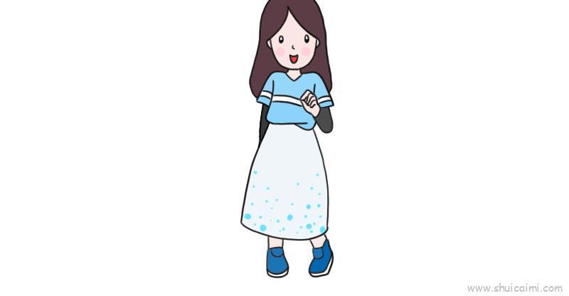 披头发儿童画怎么画 披头发简笔画图片