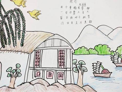 诗配画简笔画 敕勒歌古诗配画简笔画