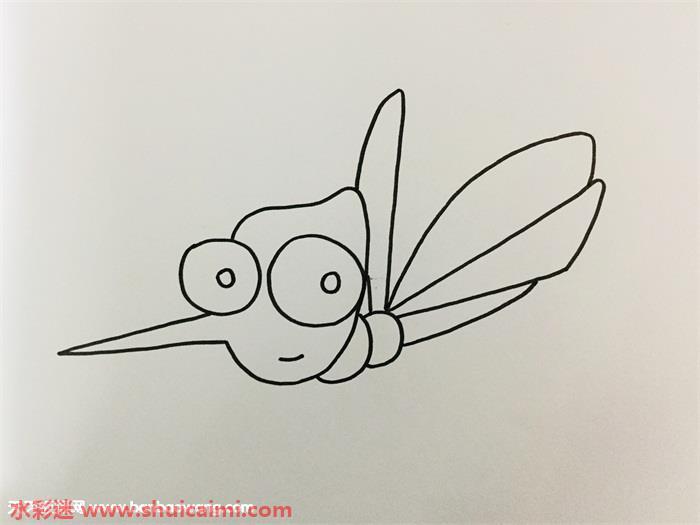 蚊子怎么画 蚊子简笔画图片带颜色