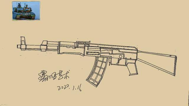 ak47简笔画 怎样画ak47简笔画