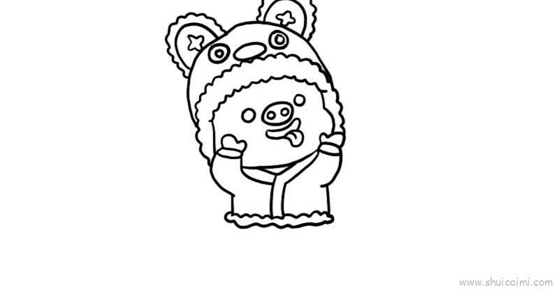 猪宝宝儿童画怎么画 猪宝宝简笔画图片