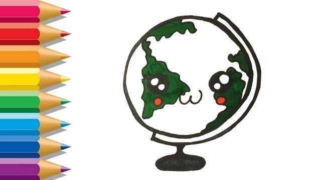 地球仪简笔画 地球仪简笔画图片