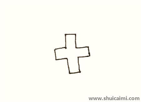 彩色盾牌儿童简笔画