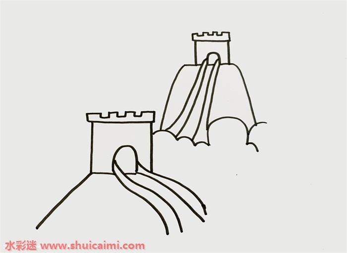 长城怎么画 长城简笔画彩色